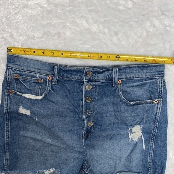GAP BUTTON FLY DENIM cut off SHORTS size 12 - Picture 12 of 13